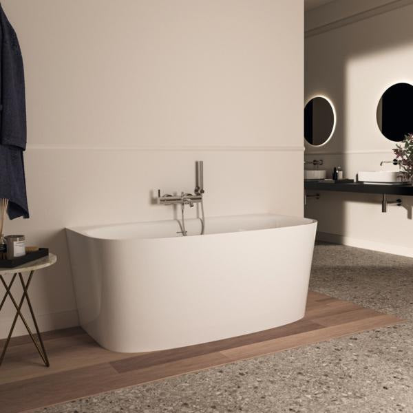 Ideal Standard D-Form-Badewanne Dea 1500x750x610mm Weiß für Wandanbindung