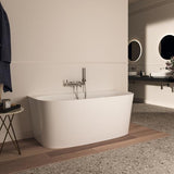 Ideal Standard D-Form-Badewanne Dea 1500x750x610mm Weiß für Wandanbindung