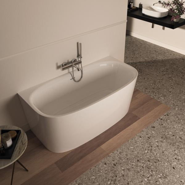 Ideal Standard D-Form-Badewanne Dea 1500x750x610mm Weiß für Wandanbindung
