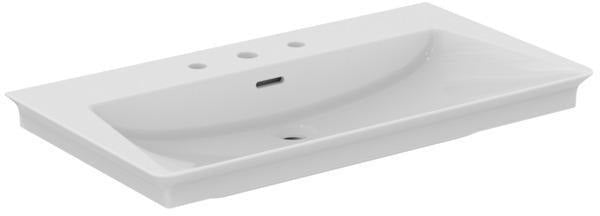 Ideal Standard Möbelwaschtisch La Dolce Vita 860 mm 3 Hahnlöcher mit Überlauf Weiß