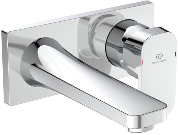 Ideal Standard Tonic II Wand-Waschtischarmatur Unterputz 5 l/min mit Rosette 193x83 mm Chrom