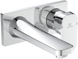 Ideal Standard Tonic II Wand-Waschtischarmatur Unterputz 5 l/min mit Rosette 193x83 mm Chrom