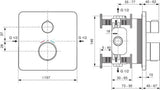 Ideal Standard Ceratherm C25 Brausethermostat Unterputz Chrom Rosette 163x163 mm