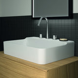 IDEAL STANDARD Conca Aufsatzwaschtisch 600x450x145 mm, 3 Hahnlöcher, ohne Überlauf, Weiß
