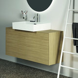 Ideal Standard Zahnputzbecher Conca, rund, Brushed Gold – Wandhängend, Messing, Glas