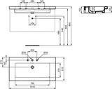 Ideal Standard Extra Möbelwaschtisch 1010 mm, 3 Hahnlöcher, mit Überlauf, Weiß