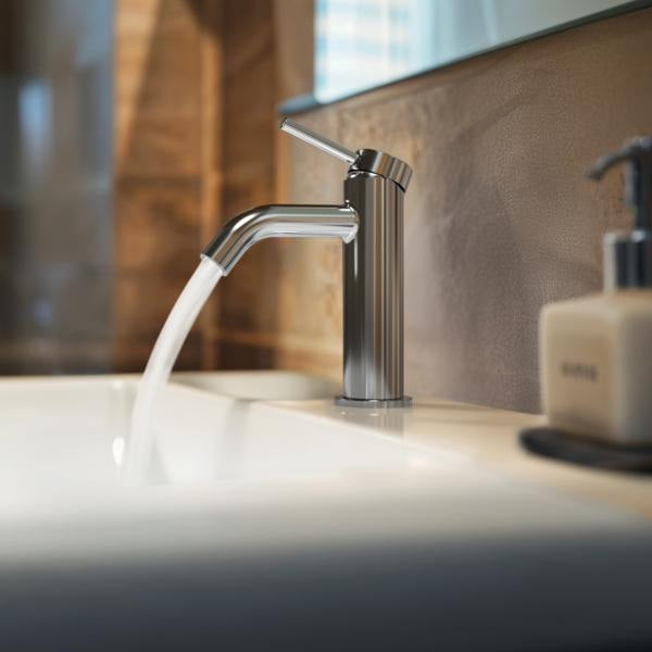 Ideal Standard Ceraline Nuovo Waschtischarmatur 105 mm mit Push-Open-Ventil und BlueStart Chrom