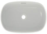 Ideal Standard Linda-X Aufsatzwaschtisch 550x380mm Weiß ohne Hahnloch mit Überlauf