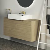 Ideal Standard Handtuchring Conca Cube eckig Brushed Gold – Messing, verdeckte Befestigung