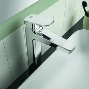 Ideal Standard Ceraplan H250 Waschtischarmatur mit Ablaufgarnitur, 138 mm Ausladung, Chrom