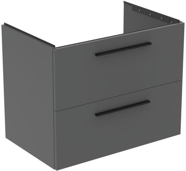 Ideal Standard i.life B Möbel-Set 120 cm – 2 Auszüge, 2 offene Fächer, Chrom/Weiß matt