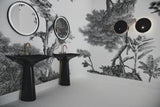 Ideal Standard Säulenwaschtisch Tipo-Z 740x470x900 mm Schwarz mit 3 Hahnlöchern und Überlauf