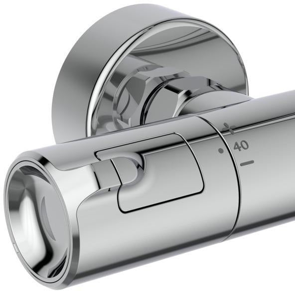 Ideal Standard Duschsystem Ceratherm T50 mit 250 mm Kopfbrause und Thermostat in Chrom