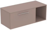 Ideal Standard i.life B Möbel-Set 120 cm mit Auszug & offenem Fach, Chrom/Weiß matt
