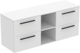 Ideal Standard i.life B Möbel-Set 160 cm – 4 Auszüge, 2 offene Fächer, Gr. Schwarz Weiß matt