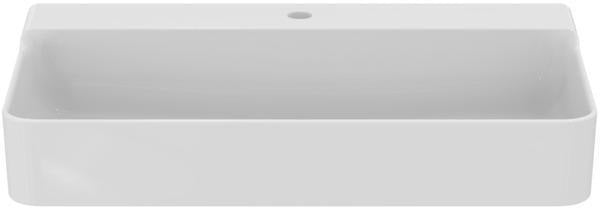 Ideal Standard Conca Aufsatzwaschtisch 800x450x145 mm, 1 Hahnloch, ohne Überlauf, geschliffen, Weiß