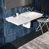 Ideal Standard Möbelwaschtisch La Dolce Vita 1060 mm ohne Hahnloch, mit Überlauf, Ablage links, Weiß