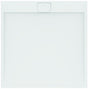Ideal Standard Quadrat-Brausewanne Ultra Flat S i.life 1200x1200x30 mm Carraraweiß – Mineralguss mit Rutschhemmung