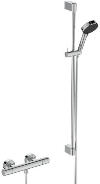 IDEAL STANDARD Brausekombination Ceratherm T25 N 900 mm mit Thermostat, 2-Funktions-Handbrause, Chrom