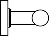 Ideal Standard IOM Handtuchhaken doppelt, Chrom – Wandmontage, verdeckte Befestigung