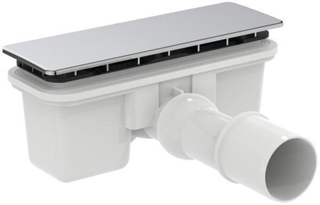 Ideal Standard Ablaufgarnitur Ultra Flat New D40/50 glatt Weiß – flache Bauhöhe, Chrom-Stöpsel