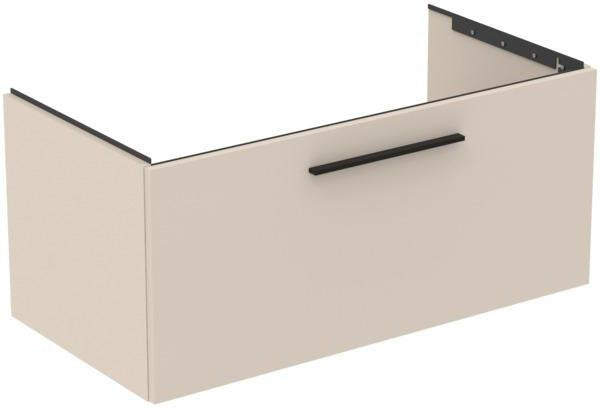 Ideal Standard i.life B Badmöbelset 140 cm – 1 Auszug, 1 offenes Fach, Gr. Schwarz/Weiß matt