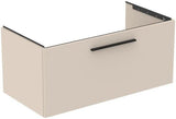 Ideal Standard i.life B Badmöbelset 140 cm – 1 Auszug, 1 offenes Fach, Gr. Schwarz/Weiß matt