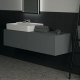 Ideal Standard WT-Unterschrank Conca, 2 Auszüge, ohne Platte, 1585 mm, Anthrazit
