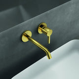 Ideal Standard Joy Wand-Waschtischarmatur in Brushed Gold, 180 mm Auslauf, runde Rosette
