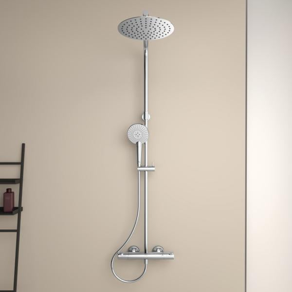 Ideal Standard Ceratherm T50 Duschsystem mit Thermostat & Teleskopfunktion in Chrom