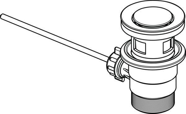 Ideal Standard IS Ablaufgarnitur Chrom – Verchromte Ablaufgarnitur für Waschtische
