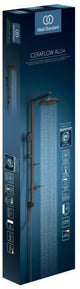 Ideal Standard Duschsystem Ceratwist Alu+ mit 2 Ablagen, Kopf- und Handbrause, Aluminium