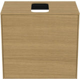 Ideal Standard Conca Waschtischunterschrank Eiche geflammt 602 mm mit Auszug und Push-Open