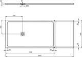 IDEAL STANDARD Brausewanne Ultra Flat S+ Sonderzuschnitt 90x140–220 – Ultraflache Duschtasse