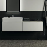 Ideal Standard Waschtischplatte Conca aus Keramik, 1587x505x6 mm, Pietra Grau – Feinsteinzeug, Design Roberto Palomba
