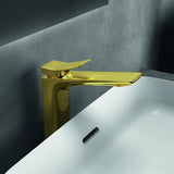 Ideal Standard Conca Waschtischarmatur Brushed Gold mit Ablaufgarnitur und 150 mm Auslauf