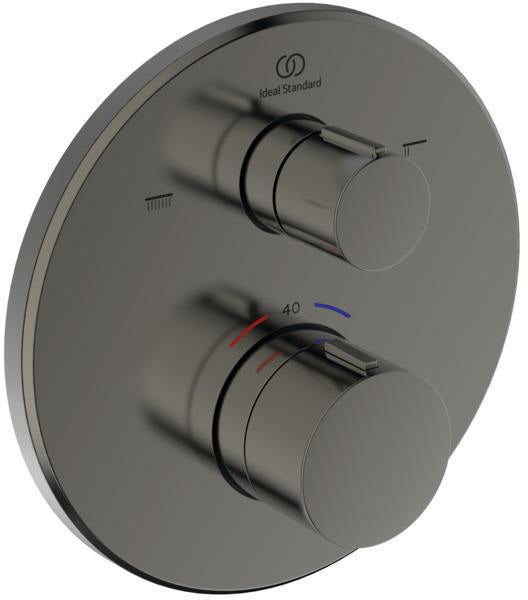 Ideal Standard Ceratherm T100 Badethermostat Unterputzmontage Brushed Gold Rosette 163 mm