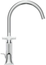 Ideal Standard Joy Neo Waschtischarmatur mit Ablaufgarnitur, Ausladung 169 mm, Kreuzgriffe, Chrom