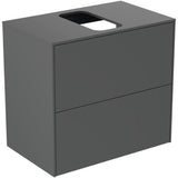 Ideal Standard Conca WT-Unterschrank 602 mm, 2 Auszüge, Push-Open & Softclose, Anthrazit