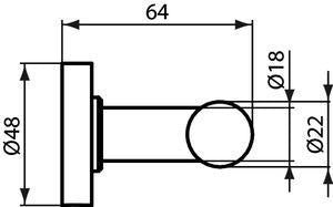 Ideal Standard IOM Handtuchhaken doppelt, Chrom – Wandmontage, verdeckte Befestigung
