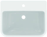 Ideal Standard i.life B Halbeinbauwaschtisch 550x440x170mm Weiß mit 1 Hahnloch und Überlauf
