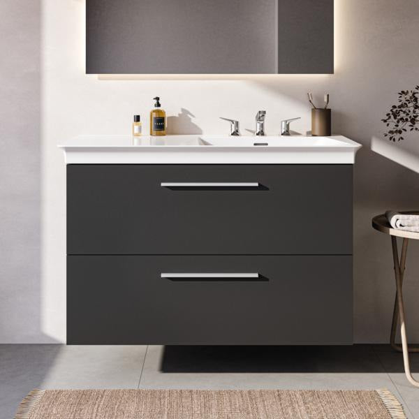 Ideal Standard Möbelwaschtisch La Dolce Vita 1060 mm, 3 Hahnlöcher, Ablage links, Weiß