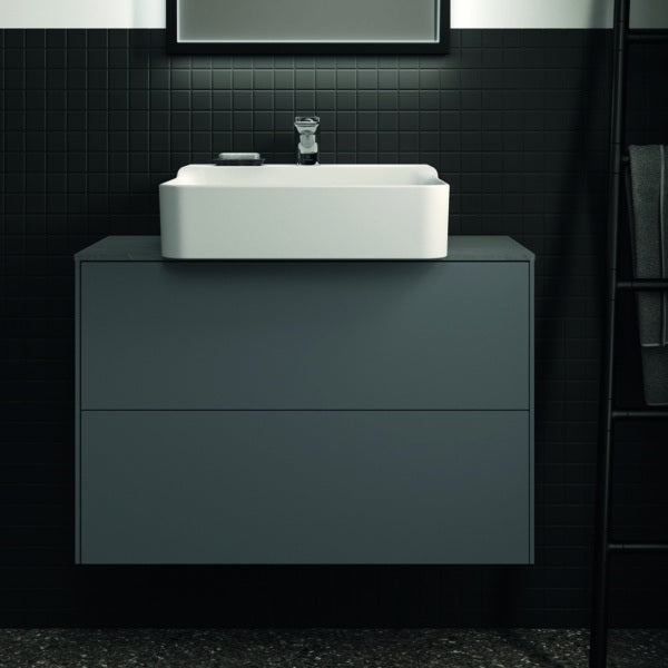 Ideal Standard Waschtischplatte Conca Keramik 802x373x6 mm Marmor Calacatta