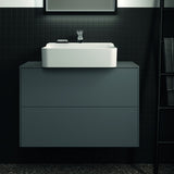 Ideal Standard Waschtischplatte Conca Keramik 802x373x6 mm Marmor Calacatta