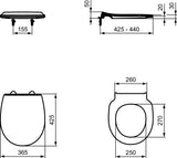 Ideal Standard WC-Sitz Tirso Sandwich Softclose Antibakteriell Weiß
