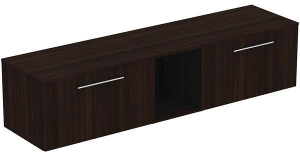 Ideal Standard i.life B Möbel-Set 200 cm mit 2 Auszügen und offenem Fach in Chrom Weiß matt