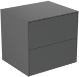 Ideal Standard Conca Waschtischunterschrank 602 mm, 2 Auszüge, Walnuss Dunkel, Push-Open