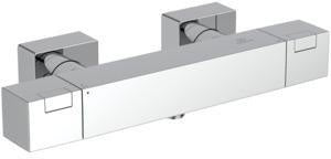 Ideal Standard Brausethermostat Ceratherm C100 Square Chrom – Wandmontage, verchromt, mit Wassersparposition