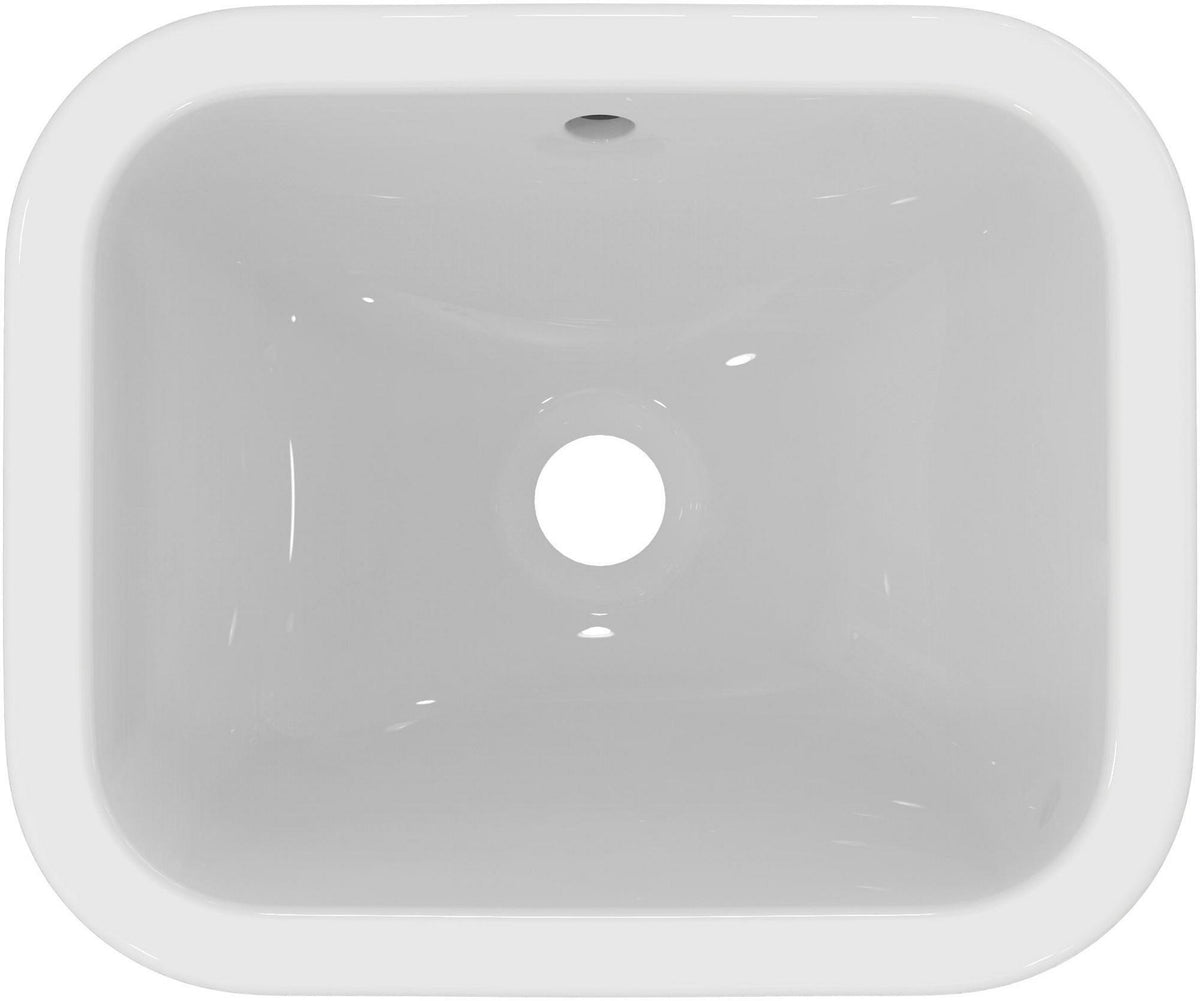 Ideal Standard Einbauwaschtisch Connect rechteckig 420x350 mm Weiß mit Überlauf und Ideal Plus