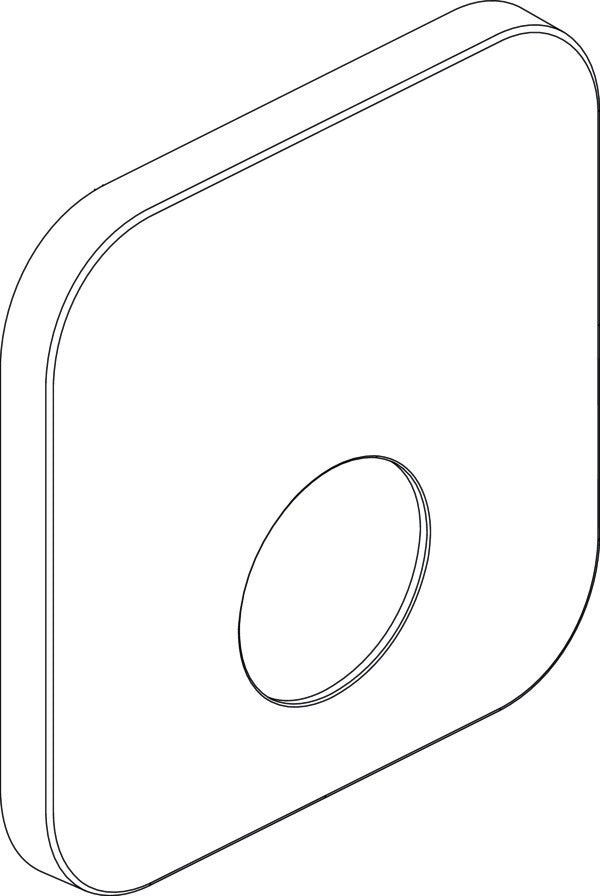 Ideal Standard IS Rosette für Brausearm UP 165x165 mm Chrom – Armaturenrosette für Unterputz-Brausearmatur